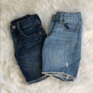 2 Boys Gap Jean Shorts Size 5 Toddler